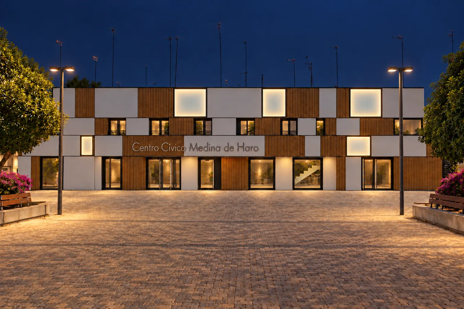 08 facade frontale nuit
