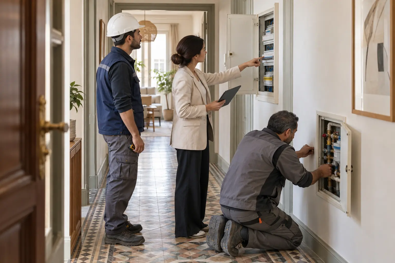 Audit coordonné des installations électriques et de plomberie