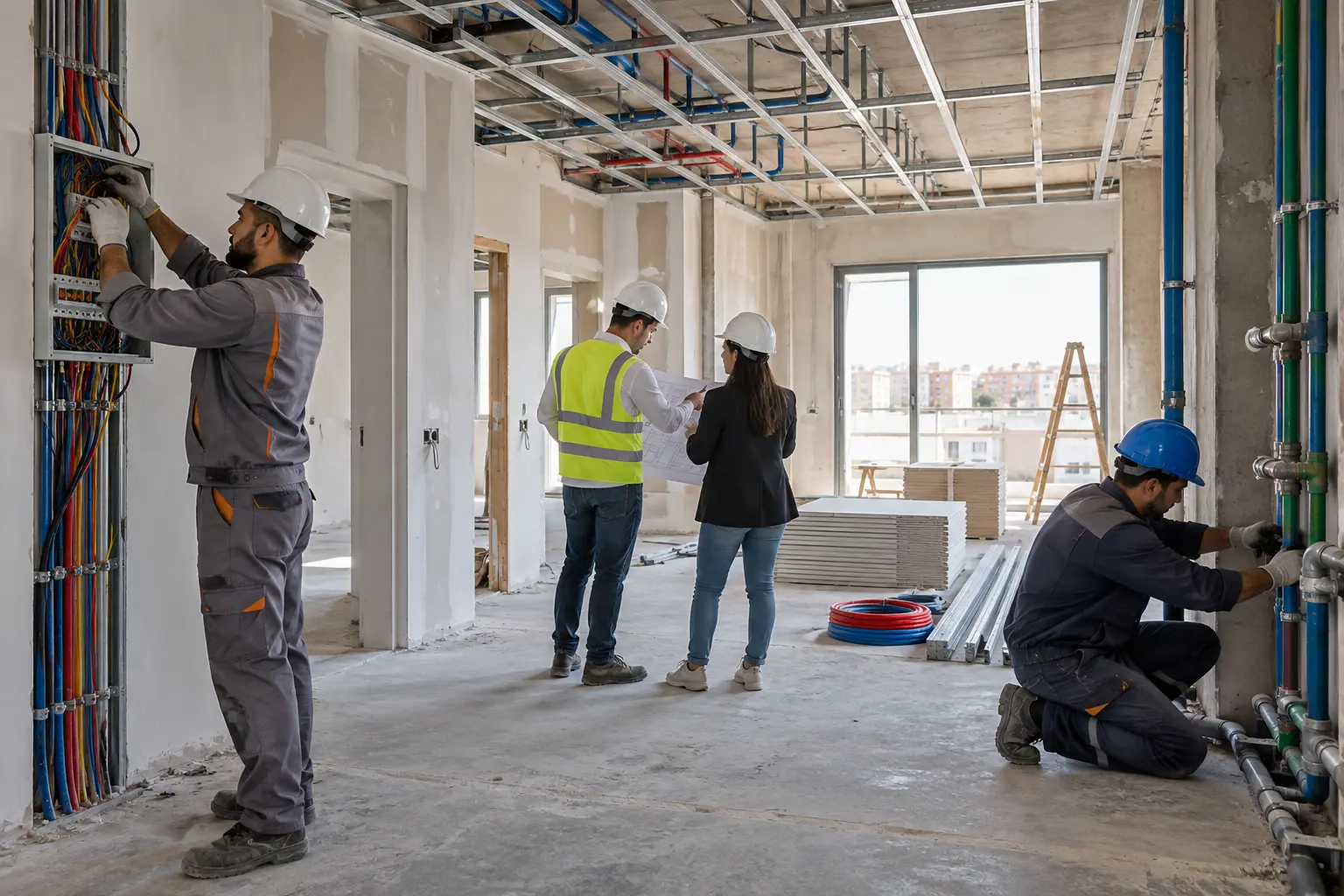 Coordination des travaux techniques pendant la rénovation